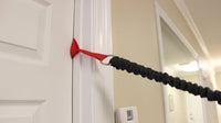 Thumbnail for Door Hinge Anchor with Ring for clips or any resistance band. Fits around bars, poles, door knobs, door hinges and more.