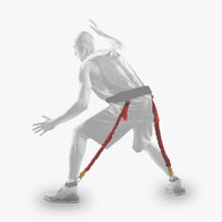 Thumbnail for Jump and Agility training with with ankle cuffs and resistance bands for basketball, volleyball, lacrosse, Rugby and more. Padded belt and cuffs, American Made